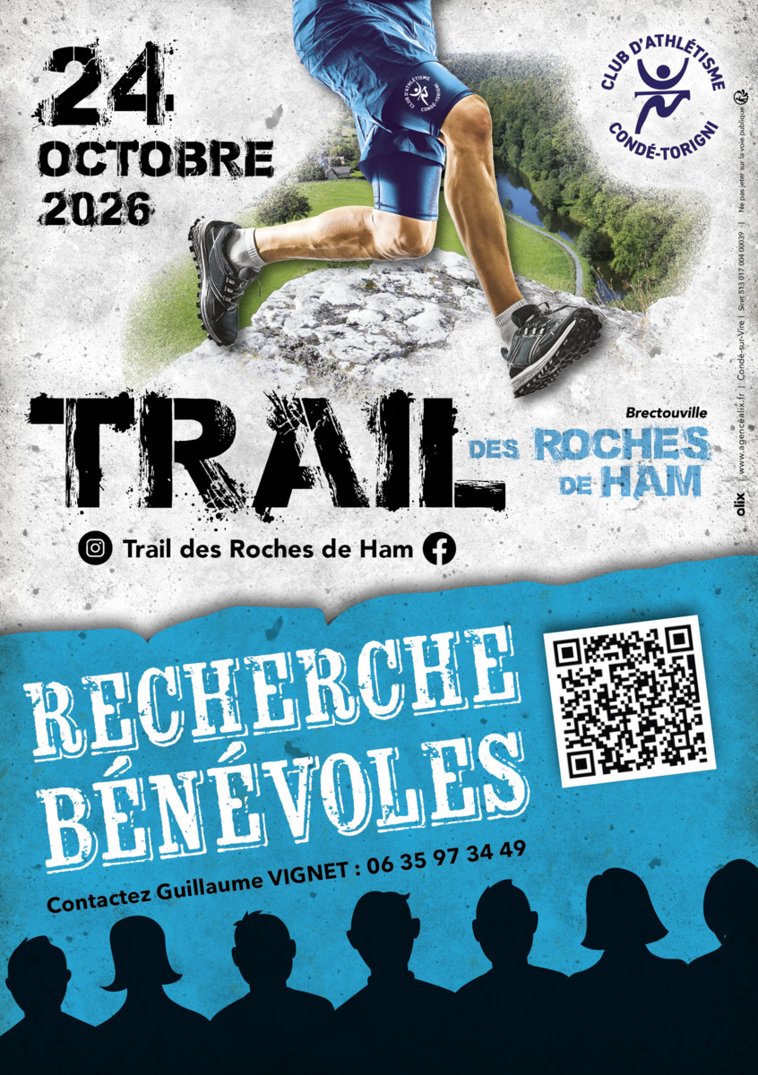 TRAIL DES ROCHES DE HAM 2026 - recherche benevoles