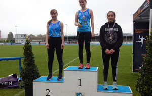3000m marche minimes Thaïs 1ère et Gwendoline 2ème